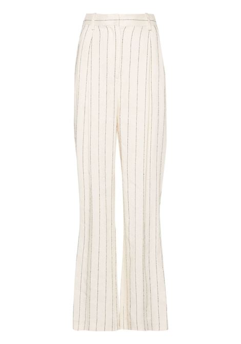 White Enyo pleat-detail trousers - women